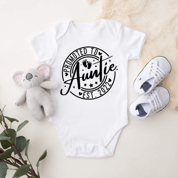 Personalized Pregnancy Announcement, Promoted to Auntie, Aunt To Be Customizable Onesie