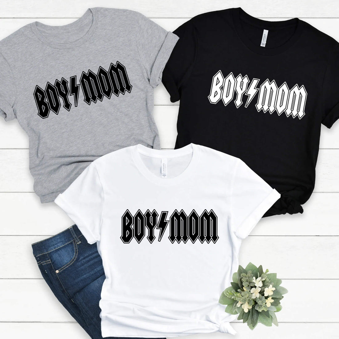 Rocker Boy Mom Mama Girl's Ladies Women's Personalize Custom T-Shirt