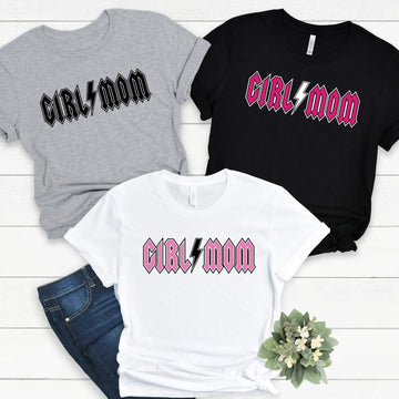 Rocker Girl Mom Mama Girl's Ladies Women's Personalize Custom T-Shirt