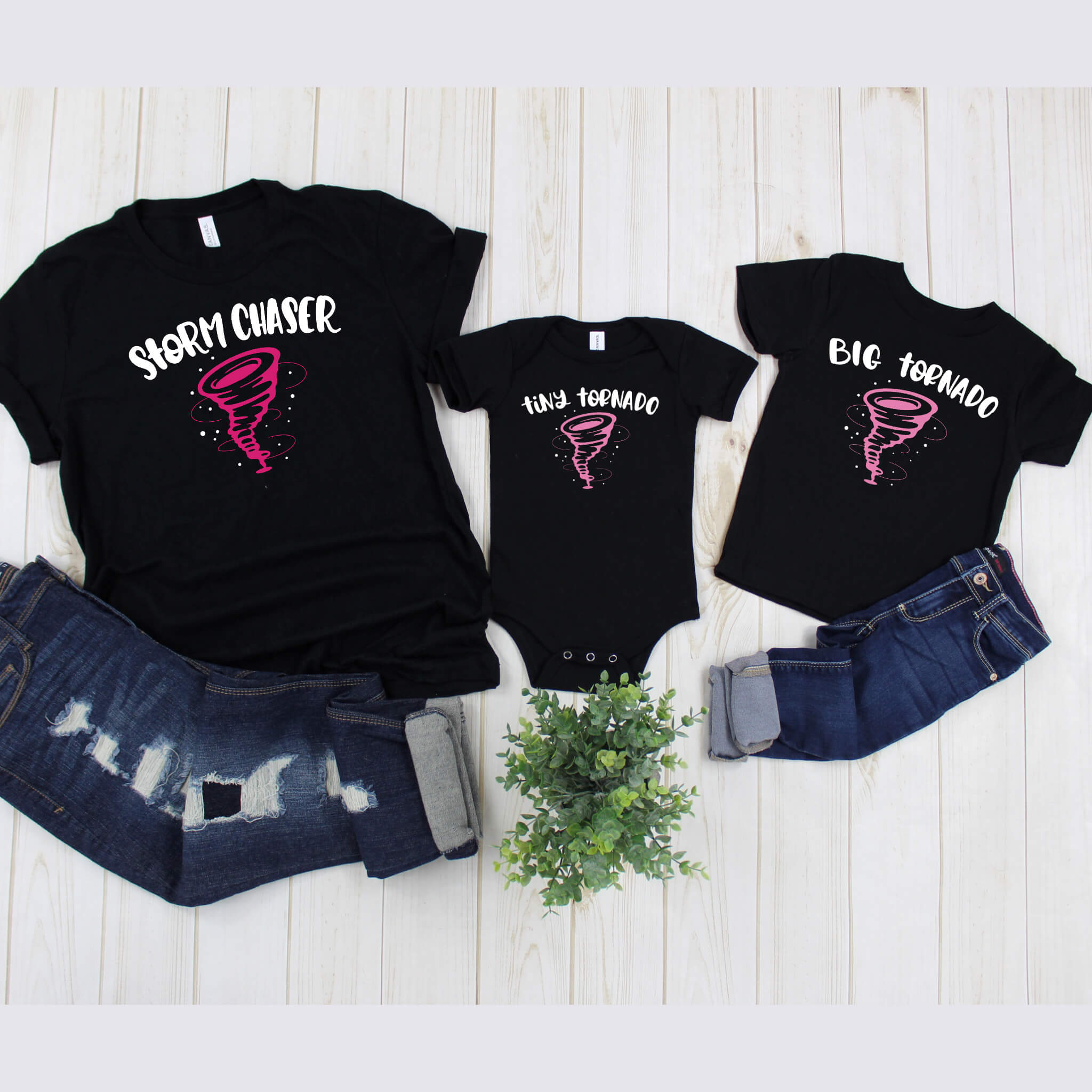 Tornado a juego divertido familia hermano camiseta