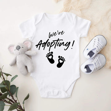 Personalized Adoption Announcement, We're Adopting, Customized Baby Announcement Onesie